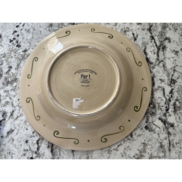 13” Pier 1 One Vallarta Large Serving Dish Round Hand Painted Earthenware - Picture 4 of 5